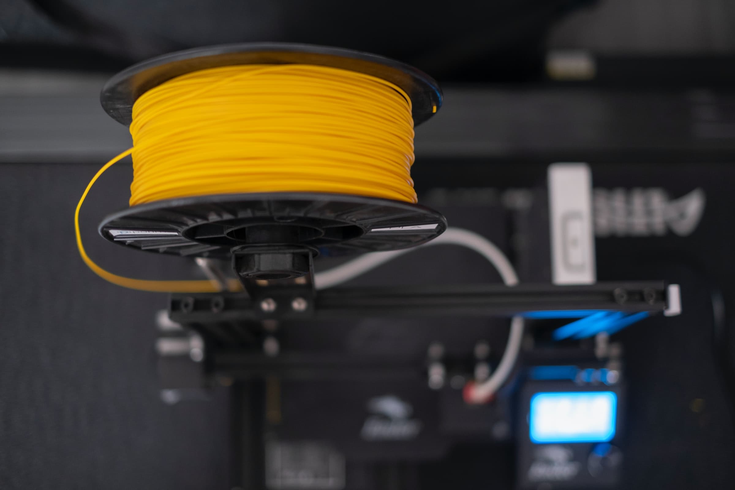 Filament spool on top of a 3D Printer